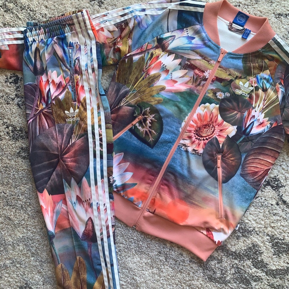 RARE Adidas Floral Tracksuit